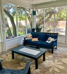 sunroom with plenty of natural light