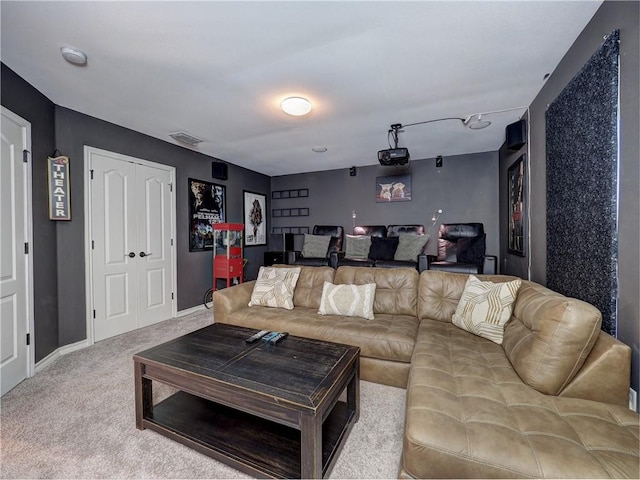 view of carpeted living room