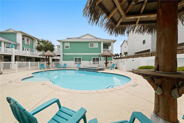 view of pool with a patio