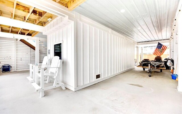 1227 S Magnolia St, Rockport, TX 78382 - interior space with concrete floors and visible vents