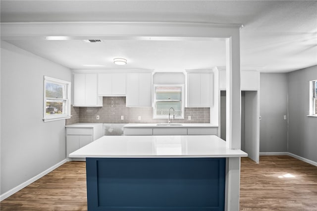 2630 Lynch St, Corpus Christi, TX 78404 - kitchen featuring a sink, backsplash, and baseboards