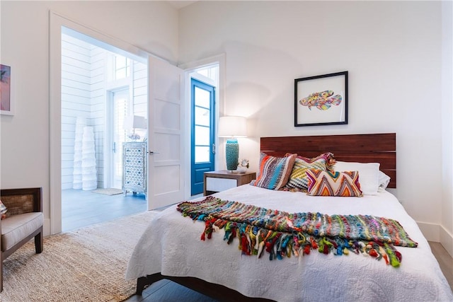 bedroom with baseboards