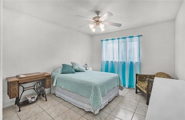 15426 Cuttysark St, Corpus Christi, TX 78418 - bedroom featuring light tile patterned floors and a ceiling fan