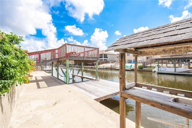 15426 Cuttysark St, Corpus Christi, TX 78418 - dock featuring a water view