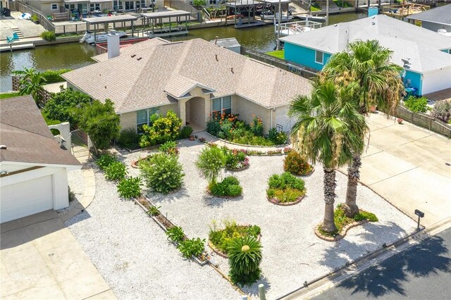 15426 Cuttysark St, Corpus Christi, TX 78418 - aerial view of property and surrounding area with a nearby body of water
