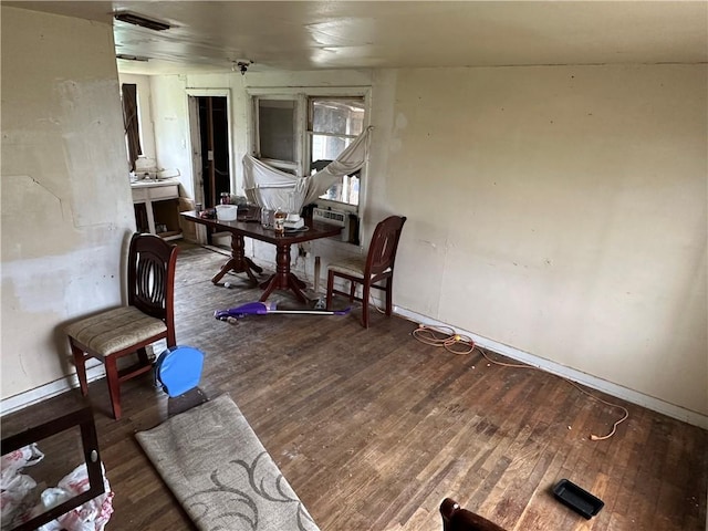 miscellaneous room with hardwood / wood-style flooring