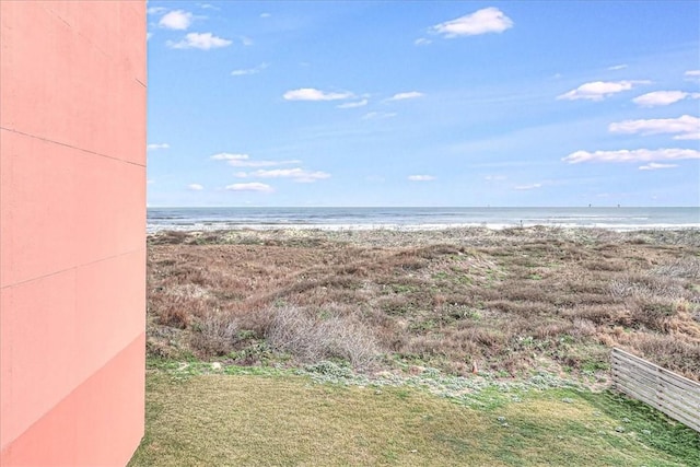 water view featuring a beach view