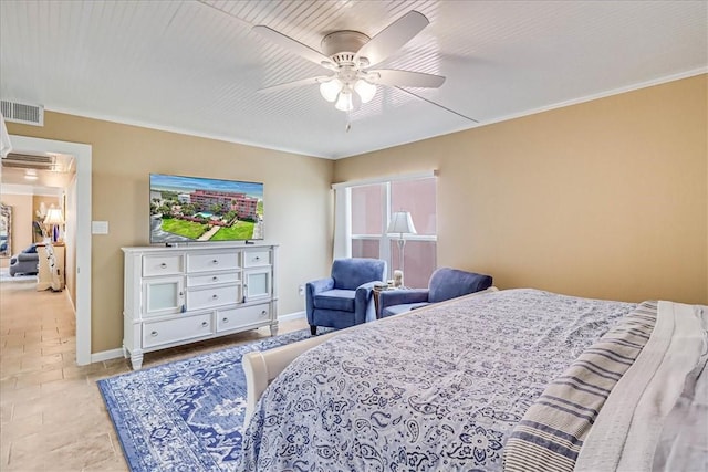 bedroom with ceiling fan