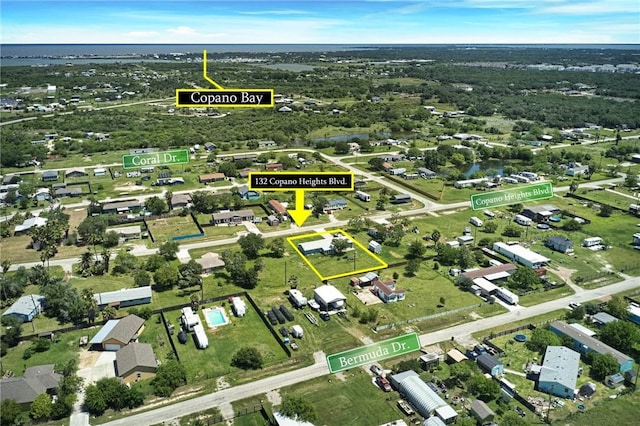 aerial overview of property's location featuring property boundaries highlighted