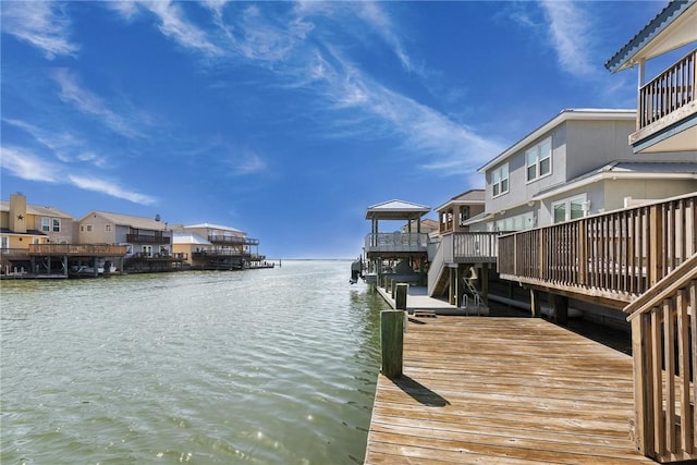 13525 Bullion Ct, Corpus Christi, TX 78418 - dock area with a water view and a residential view