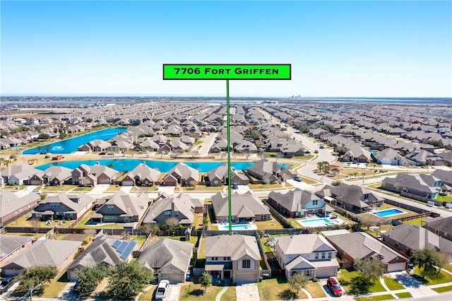 bird's eye view featuring a residential view