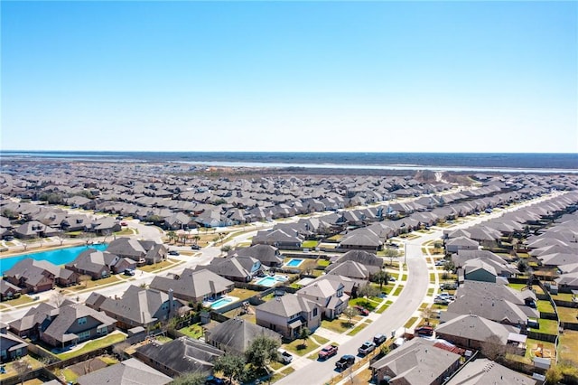 aerial view featuring a residential view