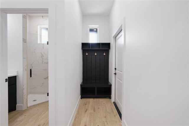 interior space featuring light wood-type flooring