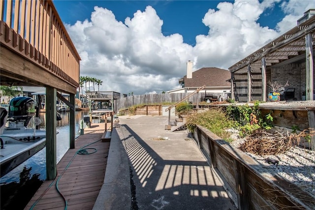 15957 San Felipe Dr, Corpus Christi, TX 78418 - view of patio featuring a dock
