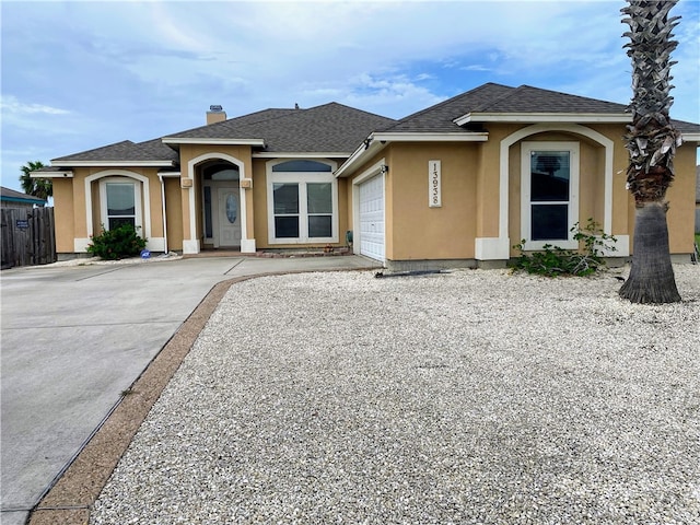 view of front of house featuring a garage