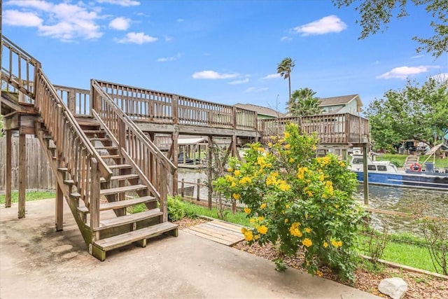 3401 Laguna Shores Rd, Corpus Christi, TX 78418 - exterior space featuring stairs and a deck