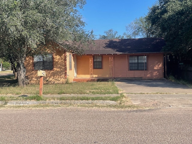 view of ranch-style home