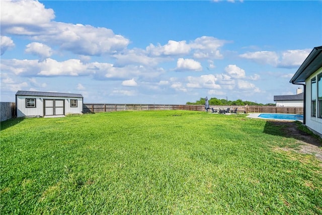 734 Buffalo Creek Dr, Corpus Christi, TX 78415 - fenced backyard with a storage shed