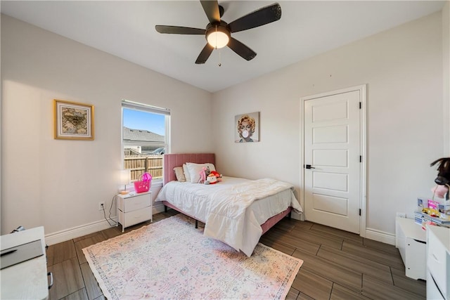 734 Buffalo Creek Dr, Corpus Christi, TX 78415 - bedroom featuring wood finished floors and a ceiling fan