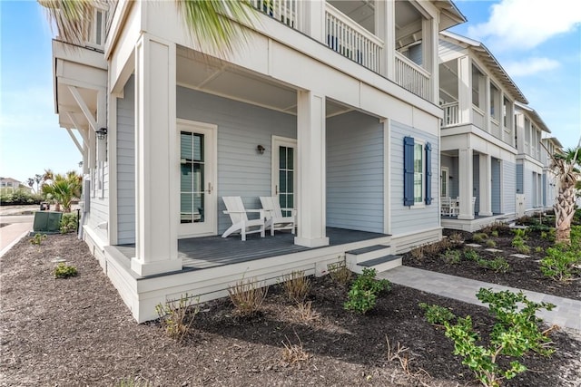 exterior space featuring a porch