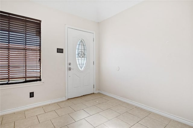 view of tiled foyer