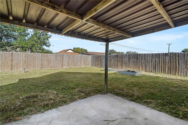 view of yard with a patio