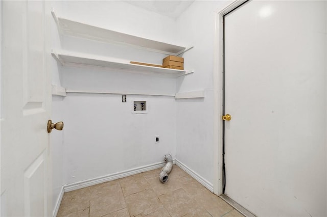 laundry room featuring washer hookup and electric dryer hookup