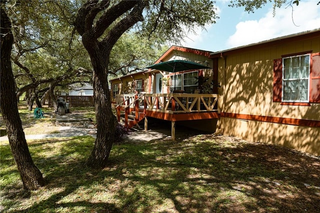 3081 Hackberry Ave, Ingleside, TX 78362 - rear view of property with a deck