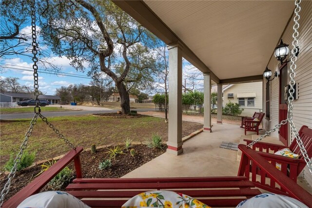 view of patio / terrace featuring covered porch