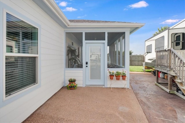 67 Augusta Cir, Aransas Pass, TX 78336 - view of exterior entry featuring a patio