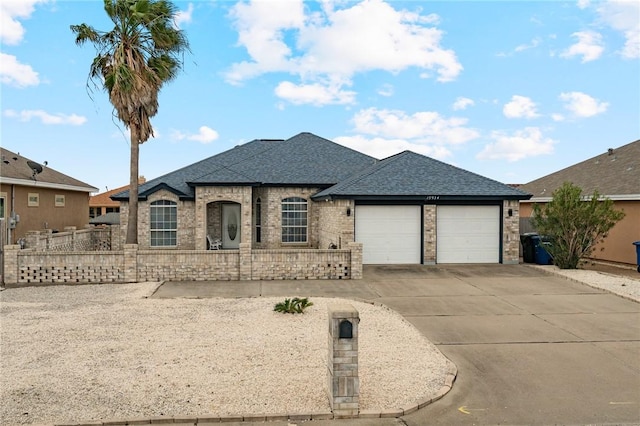 view of front facade with a garage