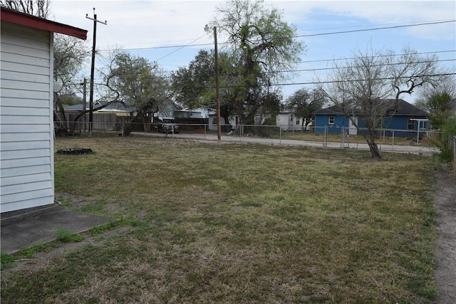 view of yard with fence private yard