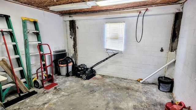619 Copano Cove Rd, Rockport, TX 78382 - below grade area featuring concrete block wall