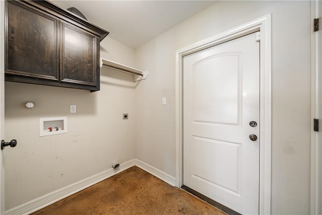 2706 Lake Rhapsody Dr, Corpus Christi, TX 78414 - washroom with hookup for an electric dryer, hookup for a washing machine, and cabinet space