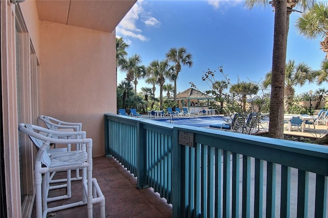 view of balcony