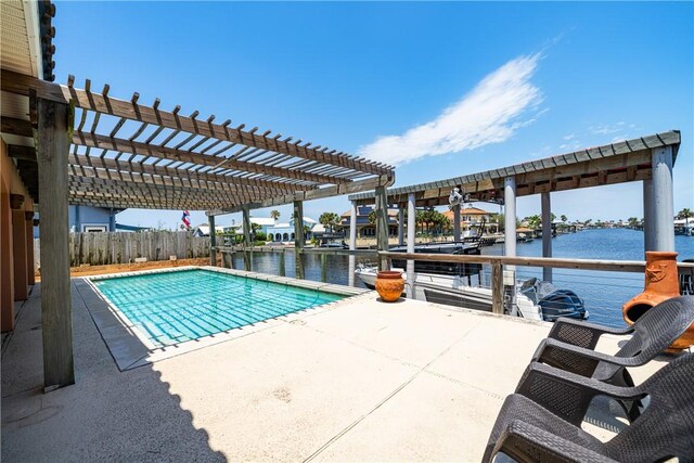 15929 San Felipe Dr, Corpus Christi, TX 78418 - view of swimming pool with a water view