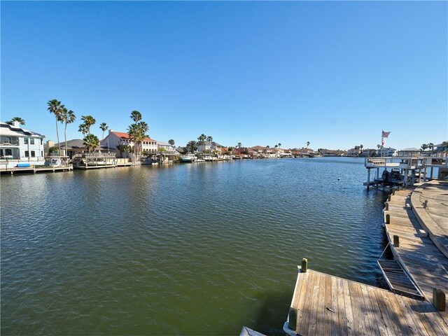 15806 Punta Espada, Corpus Christi, TX 78418 - dock area with a water view and a residential view