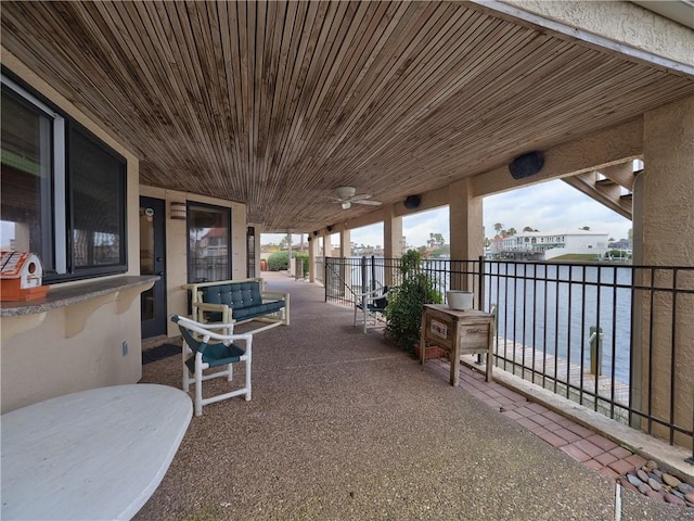 15806 Punta Espada, Corpus Christi, TX 78418 - view of patio featuring a water view and a balcony