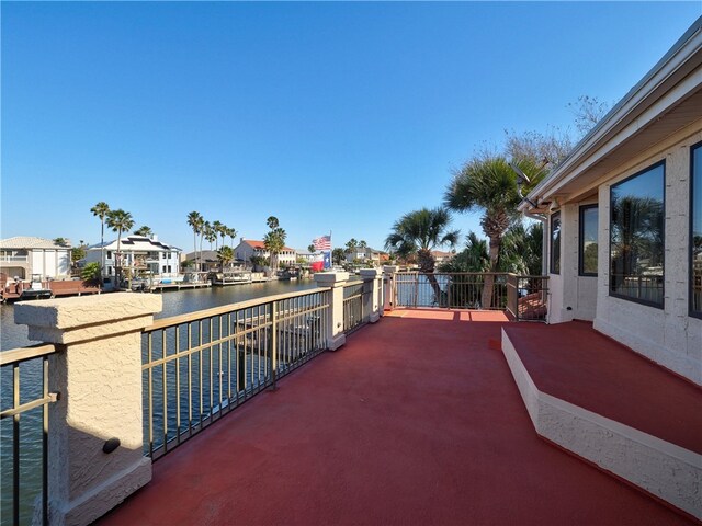 15806 Punta Espada, Corpus Christi, TX 78418 - view of patio with a water view and a residential view