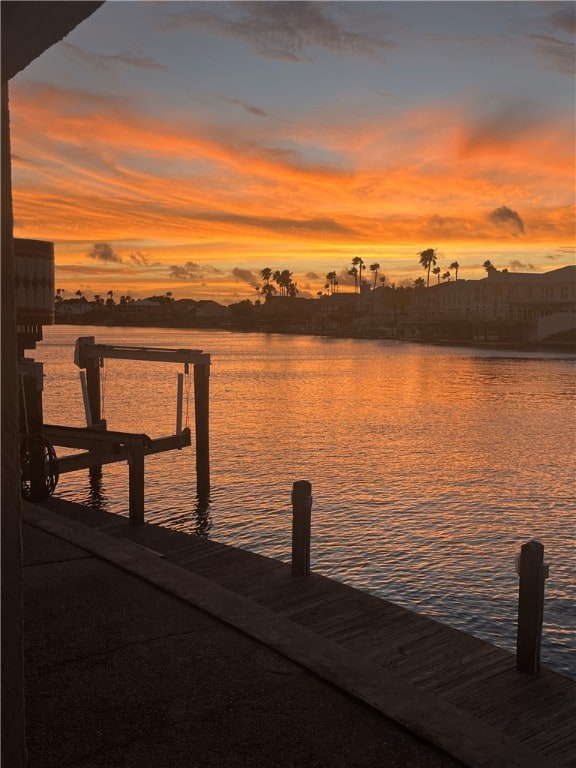 15806 Punta Espada, Corpus Christi, TX 78418 - dock area featuring a water view