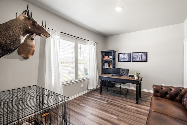 1345 Regents Park, Corpus Christi, TX 78415 - office area with wood finished floors and baseboards
