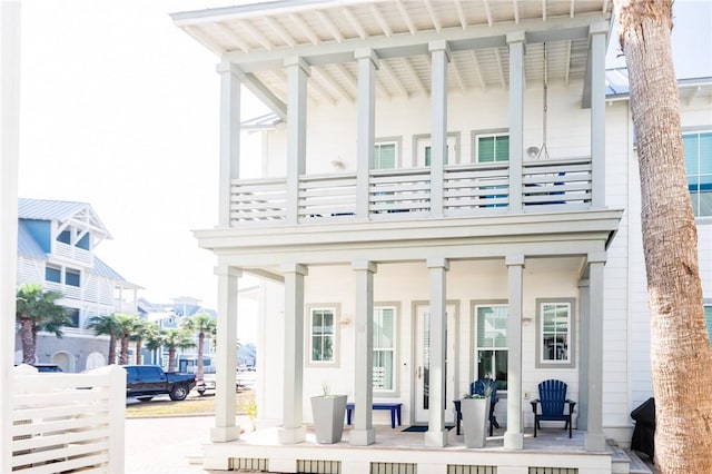 exterior space with a balcony