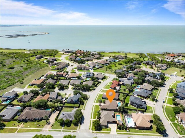 108 Black Diamond, Portland, TX 78374 - aerial view of property and surrounding area with a nearby body of water and nearby suburban area
