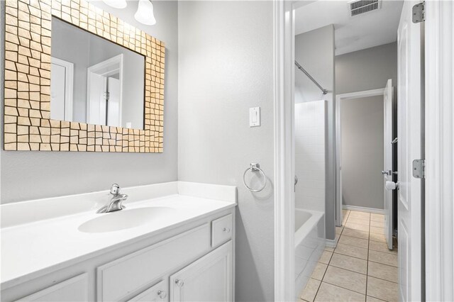 108 Black Diamond, Portland, TX 78374 - bathroom featuring tile patterned floors, vanity, and shower / washtub combination