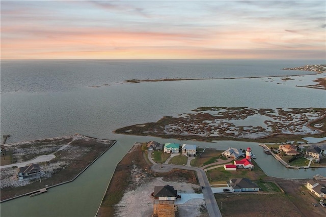 10 Westpointe Dr, Rockport, TX 78382 - aerial view at dusk of a water view