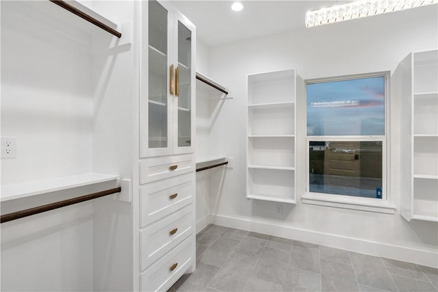 view of walk in closet