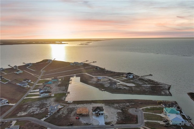 10 Westpointe Dr, Rockport, TX 78382 - aerial view at dusk of a water view