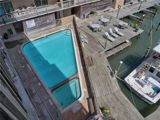 200 W Cotter Ave Unit C3, Port Aransas, TX 78373 - view of swimming pool with a pool with connected hot tub