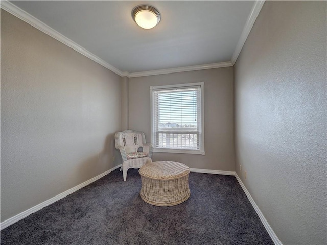 200 W Cotter Ave Unit C3, Port Aransas, TX 78373 - sitting room featuring carpet flooring, crown molding, and baseboards