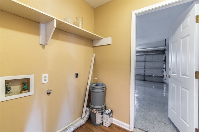 laundry room featuring hookup for a washing machine and electric dryer hookup